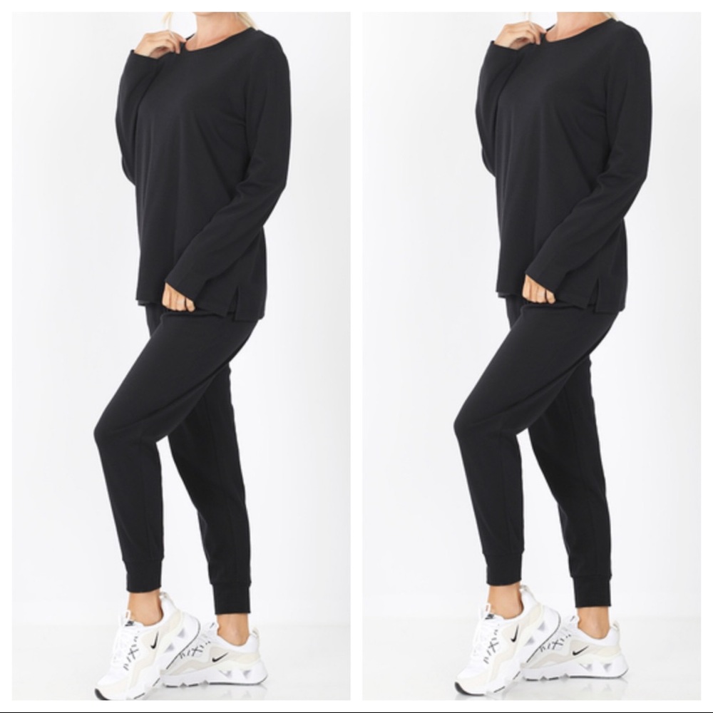 Favorite Most Comfy Cozy 2 piece cotton jogger set - Picture 7 of 11